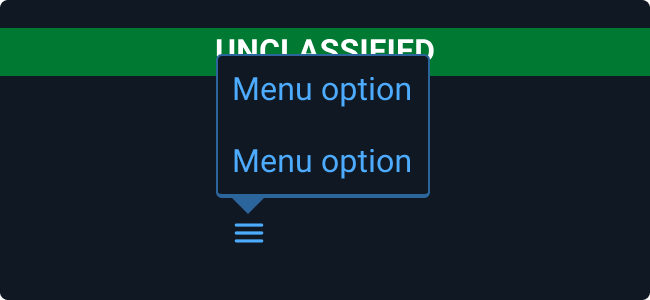 Don’t: Cover vital screen elements like Classification Markings